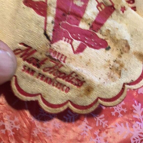 Vintage top of the mark Nob Hill, San Francisco postcard, fold out map, matchboo - Picture 3 of 9